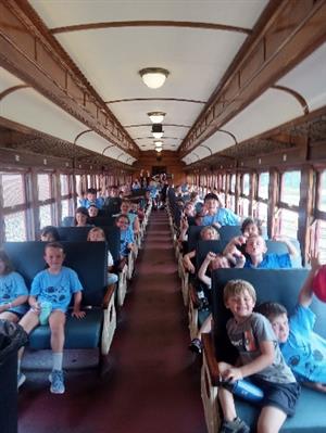 Summer Campers enjoying a ride on the Conway Scenic Railroad!